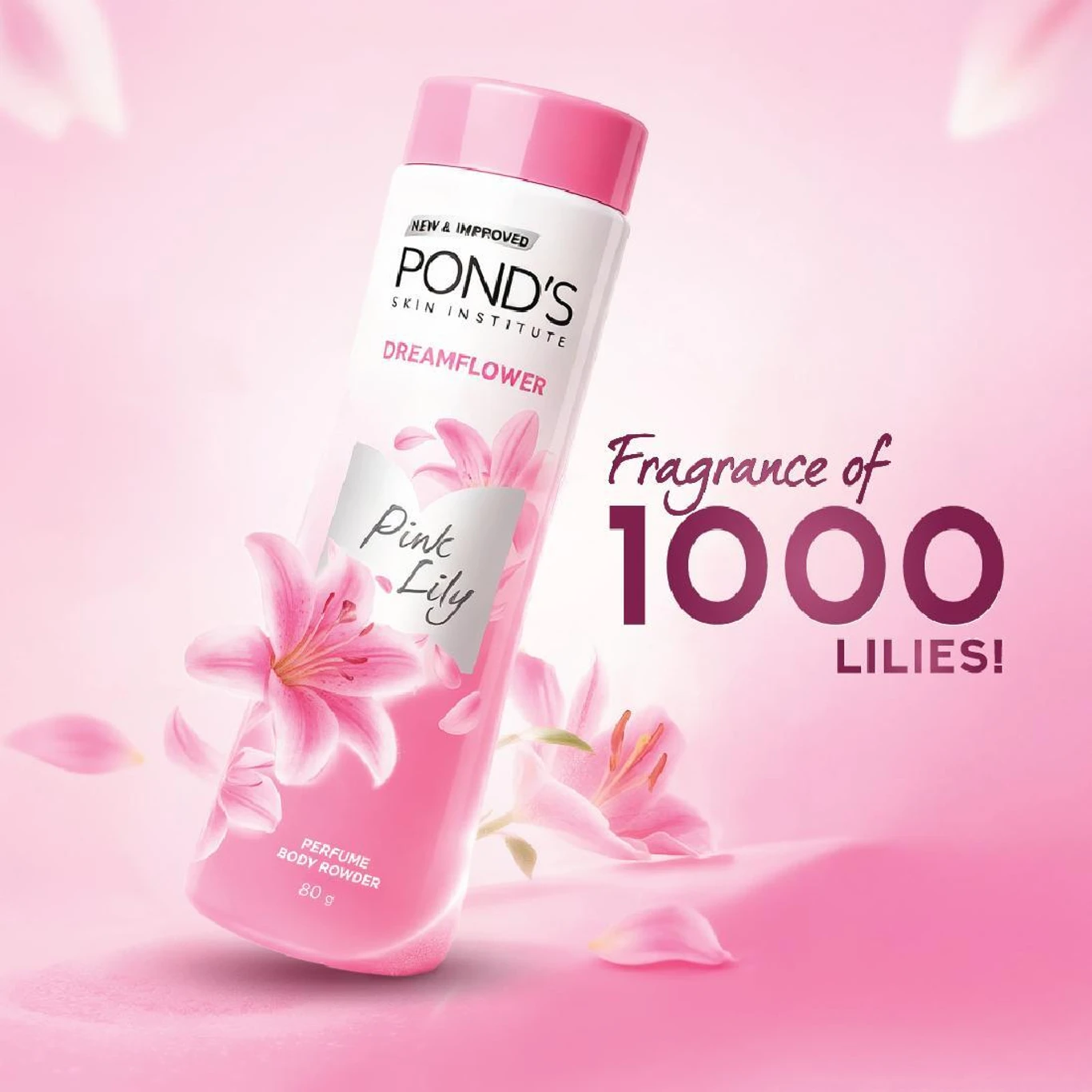 POND's Dreamflower Fragrant Talcum Powder Pink Lily